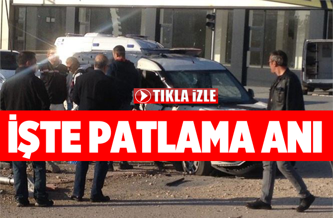 Mersin'de Polis Bombalı Saldırı Anı.. İşte Patlama Anı 