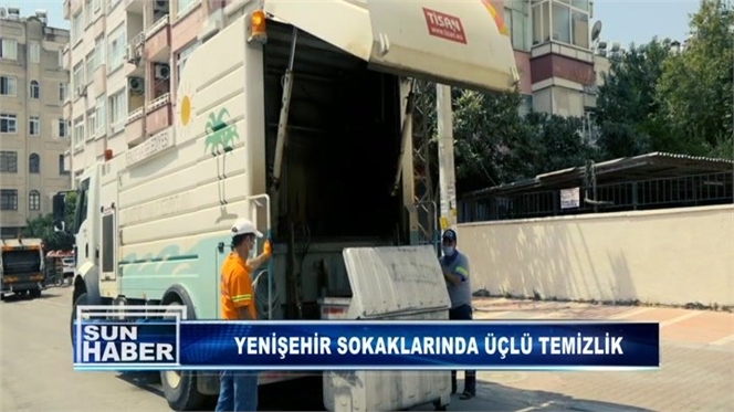 Yenişehir Sokaklarında Üçlü Temizlik