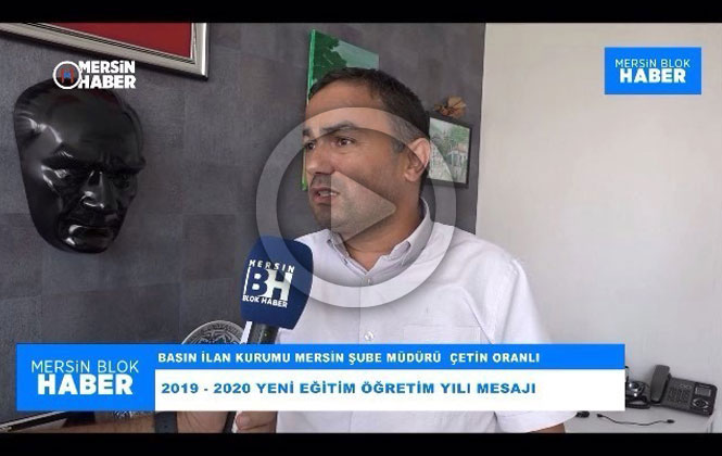 BİK Şube Müdürü Oranlı'dan, 2019-2020 Yeni Eğitim Öğretim Yılı Mesajı