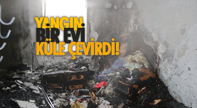 Mersin’de 7 Katlı Apartmanın 5.Katında Yangın Çıktı