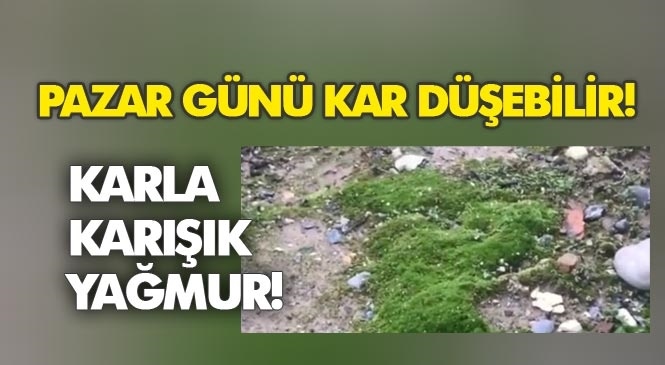 Mersin Tarsus'ta Sabah Saatlerinde Kısa Bir Süre Karla Karışık Yağmur Yağdı!