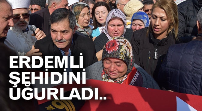Erdemli Şehit Piyade Uzman Çavuş İbrahim Tüzel'i Dualarla Yolcu Etti